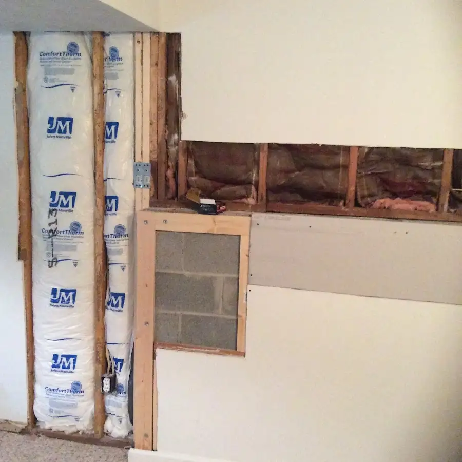 Wall insulation replacement during Structural Drying in North Hanover